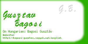gusztav bagosi business card